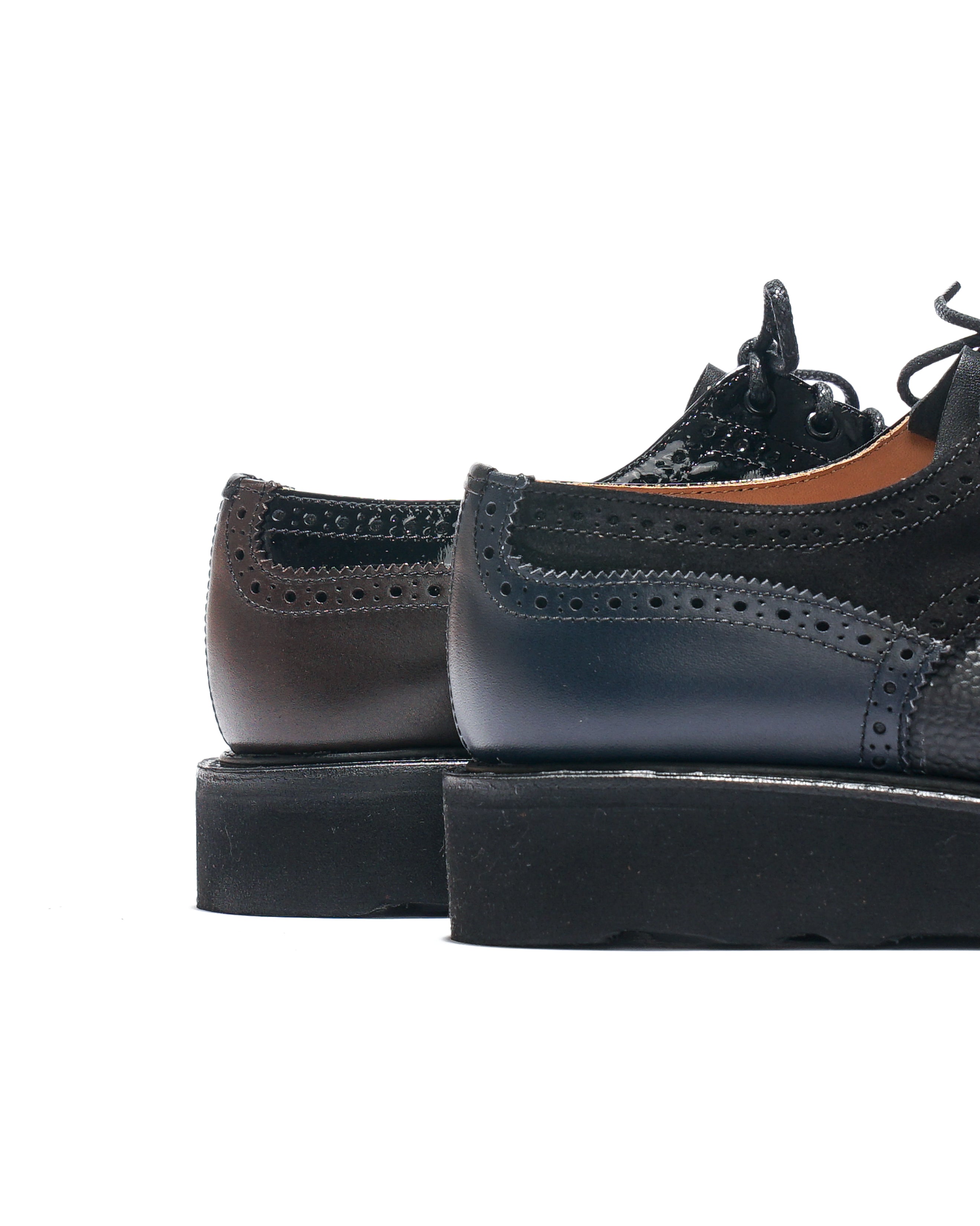 Bourton Brogue  - Black Multi Tone Morflex