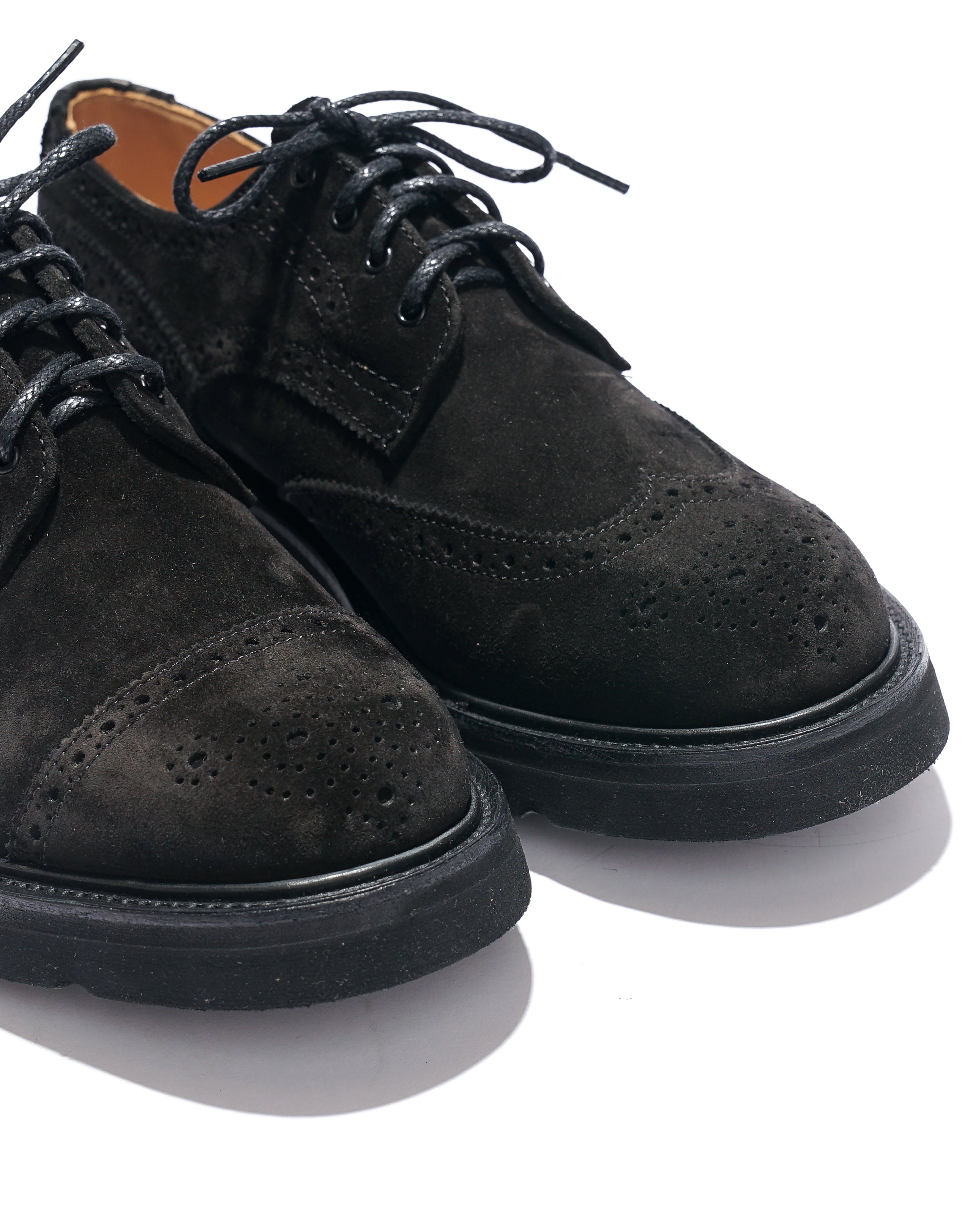 EG x Tricker's - Women's Asymmetric Gibson - Black - Suede - Morflex Sole